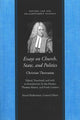 Book cover of: Essays on the Church, State, & Politics. By: Christian Thomasius