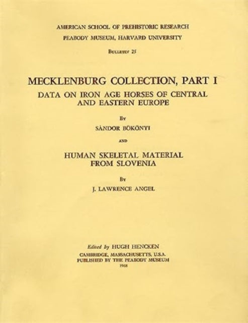 Book cover of: Mecklenburg Collection. By: Sándor Bökönyi