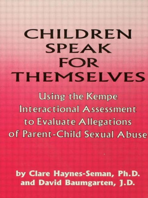 Book cover of: Children Speak For Themselves