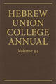 Book cover of: Hebrew Union College Annual Vol. 94 (2023). By: Jason Kalman