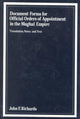 Book cover of: Document Forms for Official Orders of Appointment in the Mughal Empire