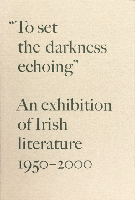 Book cover of: “To Set the Darkness Echoing”. By: Stephen Enniss