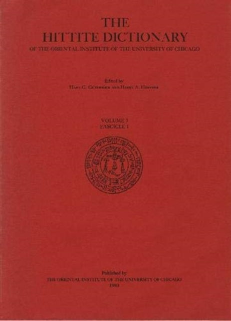 Book cover of: Hittite Dictionary of the Oriental Institute of the University of Chicago Volume L-N, fascicle 1 (la- to ma-)