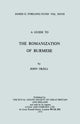 Book cover of: Guide to the Romanization of Burmese. By: John Okell
