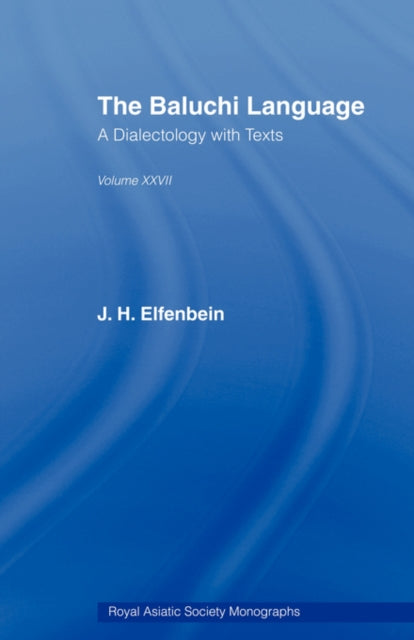 Book cover of: Baluchi Language. By: J. H. Elfenbein