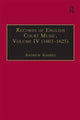 Book cover of: Records of English Court Music. By: Andrew Ashbee