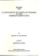 Book cover of: Catalogue of Names of Persons in the German Court Epics