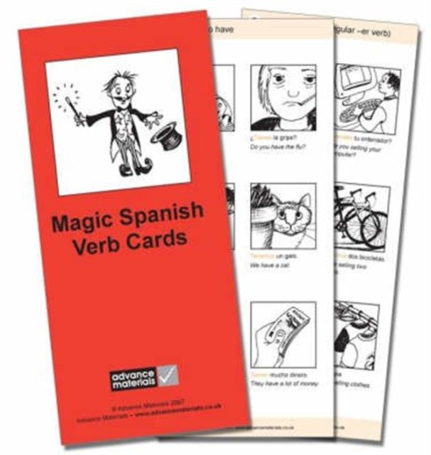 Book cover of: Magic Spanish Verb Cards Flashcards (8). By: Jenny Ollerenshaw