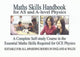 Book cover of: Maths Skills Handbook for AS and A-Level Physics