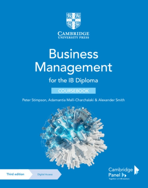 Book cover of: Business Management for the IB Diploma Coursebook with Digital Access (2 Years). By: Peter Stimpson