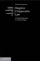 Book cover of: Negative Comparative Law. By: Pierre Legrand