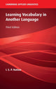 Book cover of: Learning Vocabulary in Another Language. By: I. S. P. Nation