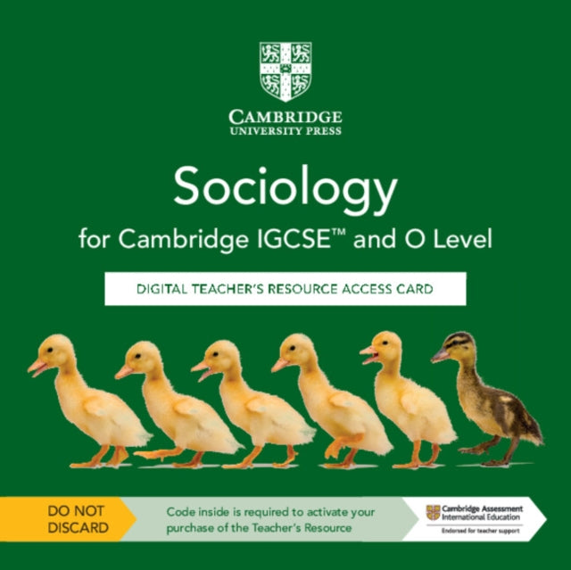 Book cover of: Cambridge IGCSE™ and O Level Sociology Digital Teacher's Resource Access Card. By: Jonathan Blundell