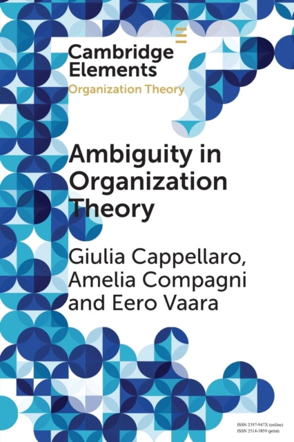 Book cover of: Ambiguity in Organization Theory. By: Giulia Cappellaro