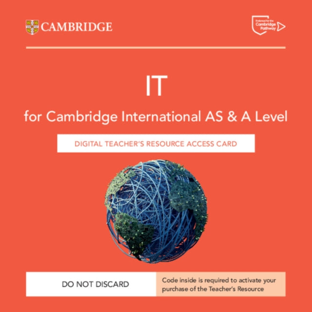 Book cover of: Cambridge International AS & A Level IT Digital Teacher's Resource Access Card. By: Victoria Ellis