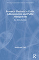 Book cover of: Research Methods in Public Administration and Public Management. By: Sandra van Thiel