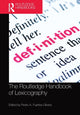 Book cover of: Routledge Handbook of Lexicography. By: Pedro Antonio Fuertes Olivera