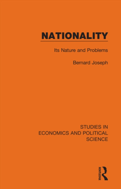 Book cover of: Nationality. By: Bernard Joseph