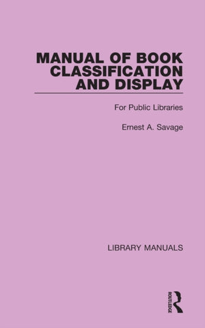 Manual of Book Classification and Display