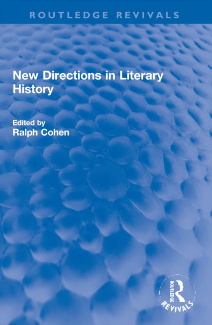 Book cover of: New Directions in Literary History. By: Ralph Cohen