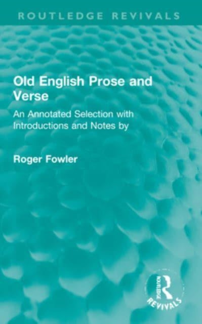 Book cover of: Old English Prose and Verse. By: Roger Fowler