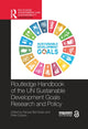 Book cover of: Routledge Handbook of the UN Sustainable Development Goals Research and Policy. By: Ranjula Bali Swain