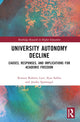 Book cover of: University Autonomy Decline. By: Kirsten Roberts Lyer