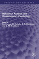 Book cover of: Behaviour Analysis and Contemporary Psychology. By: C. F. Lowe