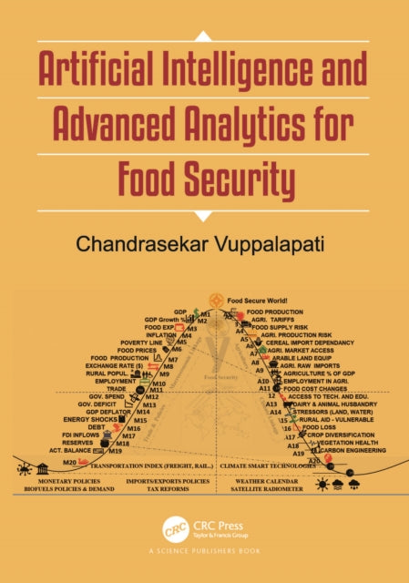 Book cover of: Artificial Intelligence and Advanced Analytics for Food Security. By: Chandrasekar Vuppalapati