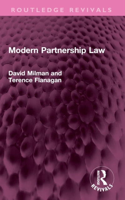 Book cover of: Modern Partnership Law. By: David Milman