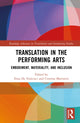 Book cover of: Translation in the Performing Arts. By: Enza de Francisci