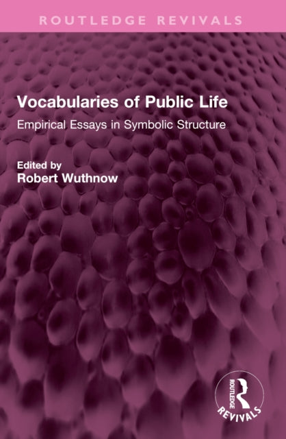Book cover of: Vocabularies of Public Life