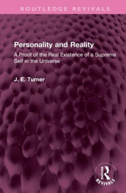 Book cover of: Personality and Reality. By: J. E. Turner