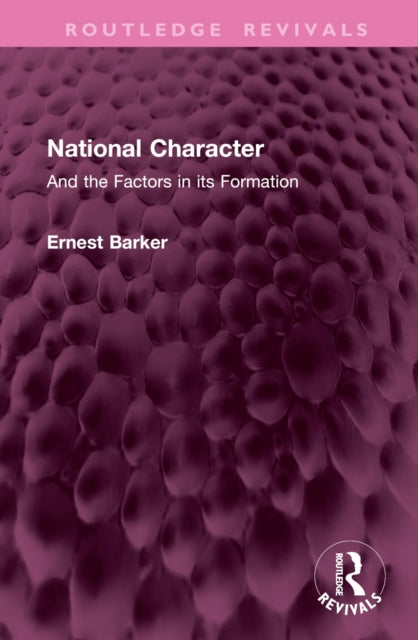 Book cover of: National Character. By: Ernest Barker
