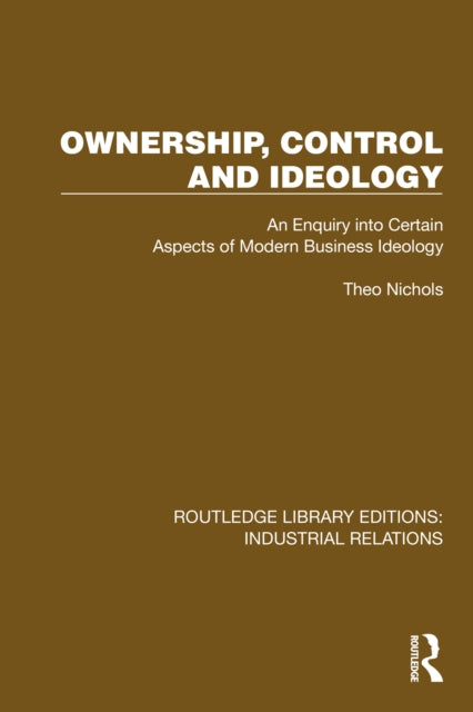 Book cover of: Ownership, Control and Ideology