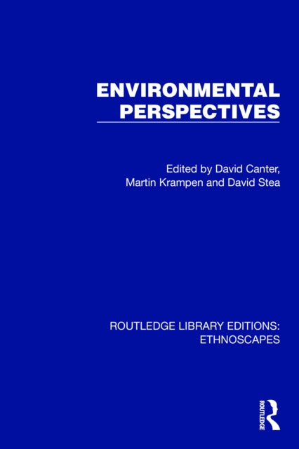 Book cover of: Environmental Perspectives. By: David Canter