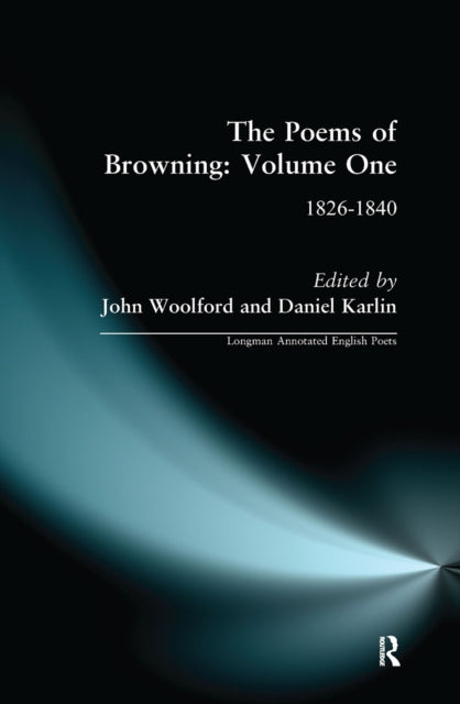 Book cover of: Poems of Browning: Volume One. By: Robert Browning