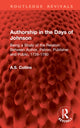 Book cover of: Authorship in the Days of Johnson