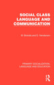 Book cover of: Social Class, Language and Communication. By: W. Brandis