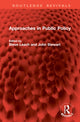 Book cover of: Approaches in Public Policy. By: Steve Leach