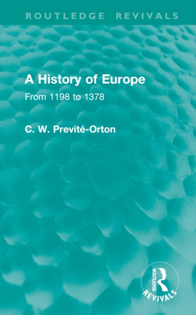 Book cover of: History of Europe. By: C. W. Previté-Orton