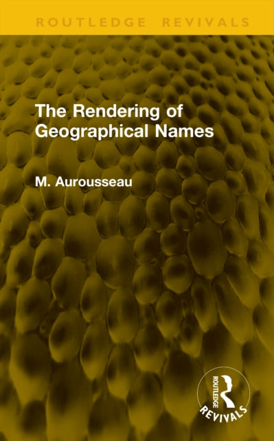 Book cover of: Rendering of Geographical Names