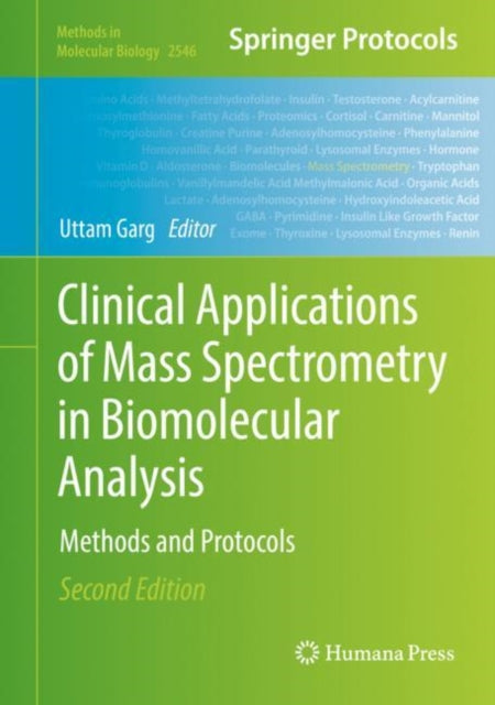 Book cover of: Clinical Applications of Mass Spectrometry in Biomolecular Analysis. By: Uttam Garg