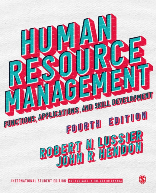 Book cover of: Human Resource Management - International Student Edition. By: Robert N. Lussier