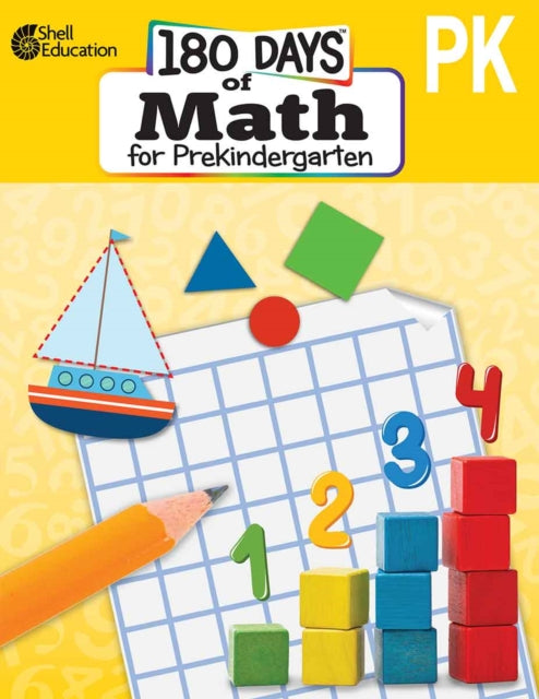 Book cover of: 180 Days™: Math for Prekindergarten. By: Darcy Mellinger