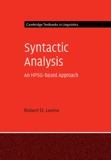 Book cover of: Syntactic Analysis. By: Robert D. Levine