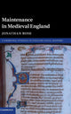 Book cover of: Maintenance in Medieval England. By: Jonathan Rose