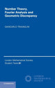 Book cover of: Number Theory, Fourier Analysis and Geometric Discrepancy. By: Giancarlo Travaglini