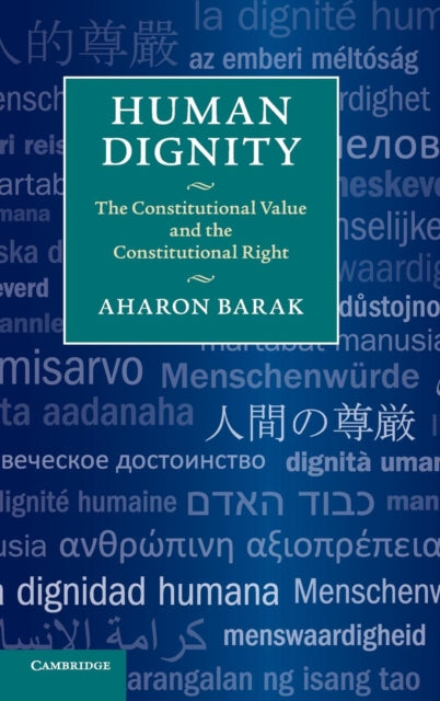 Book cover of: Human Dignity. By: Aharon Barak