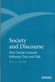 Book cover of: Society and Discourse. By: Teun A. Van Dijk